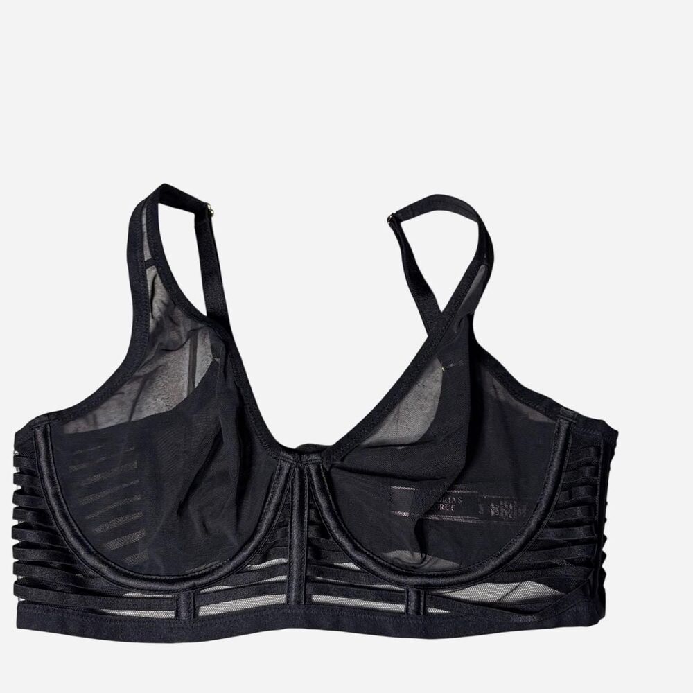 Victoria's Secret Unlined Mesh Plunge Cage Bra 34D
